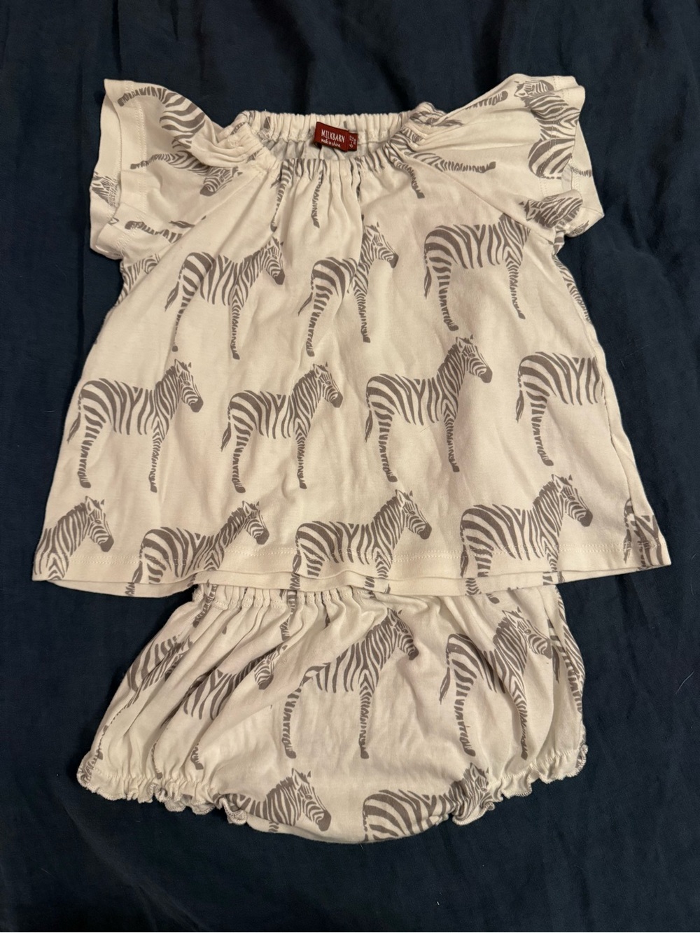 Milkbarn White Zebra Print  Set